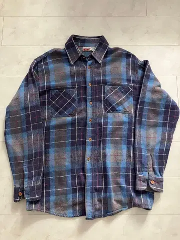 빅맥 BIG MAC 헤비 플란넬 셔츠 70s 80s 옴브레 바닥