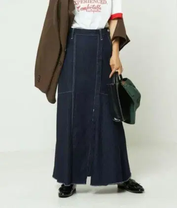 SOMETHING x FREAKs Store 데님 변형 머메이드 스커트