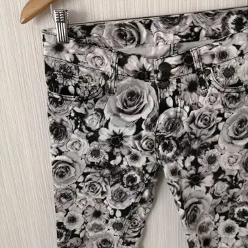 OZOC 스키니 팬츠 캐주얼 꽃무늬 여성용
