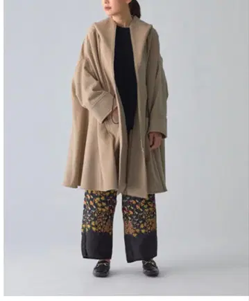 하우스 오브 로터스 캐시미어 혼방 비버 판초