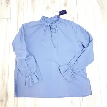 [ 새상품 ] B.C STOCK 프릴 스키퍼 블라우스 블루