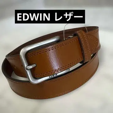 EDWIN 에드윈 남성용 가죽 벨트 [미사용 새상품] 브라운 계열