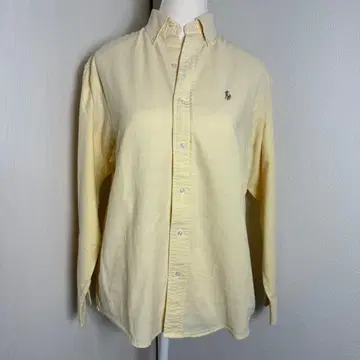 폴로 랄프로렌 연한 옐로우 컬러 버튼 다운 셔츠 긴팔 보이즈 160