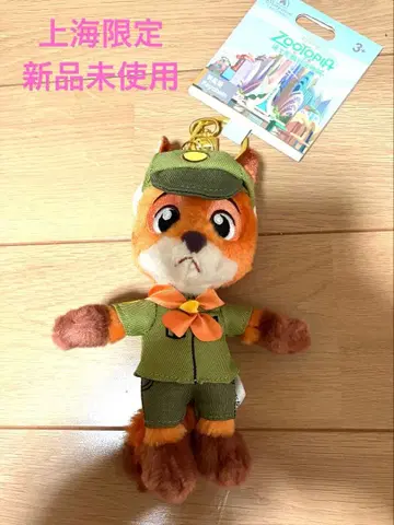 미사용 새상품 상하이 디즈니 한정판 주토피아 닉 와일드 키링