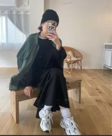 [새상품] isook 니트 캡 블랙 니트 모자