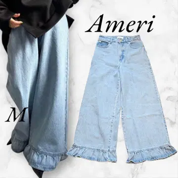 [ 컨디션 최상 ] Ameri 러플 헴 데님 팬츠