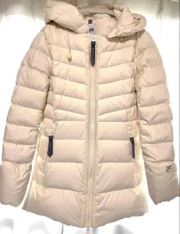 FILA 후드 부착 아이보리 다운 자켓