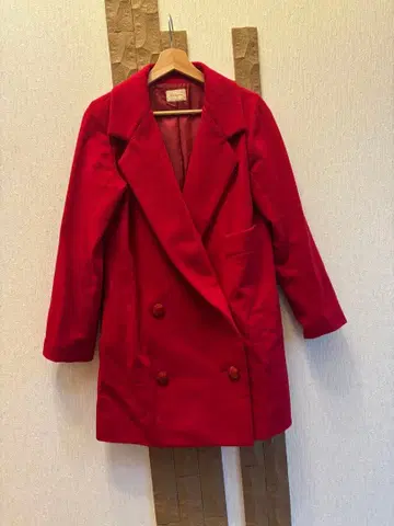 Re.Verofonna 빨간색 울 코트 사이즈 38