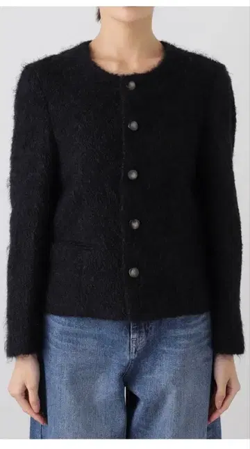 블랙 노카라 자켓 NOBLE 쿠튀르 도 아담 미사용 새상품