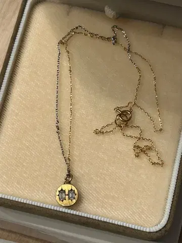 기쿠라 골드 실버 콤비네이션 목걸이