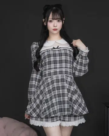 pium 코튼 프릴 도리 긴팔 셋업