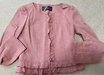 프랑코 페라로 프릴 노카라 자켓 핑크 사이즈 1