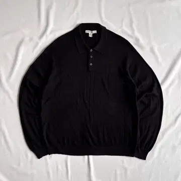 90s PRONTO UOMO silk x co knit polo BLK