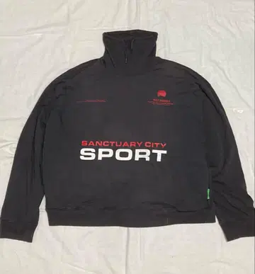 Willy Chavarria 윌리 차바리아 하이넥 맨투맨 블랙