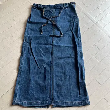 니코앤드 nikoand - 데님 타이트 스커트 허리 리본 포함 L