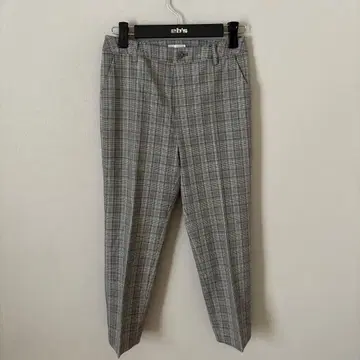 새상품급 b-three 그레이 글렌체크 스트레치 팬츠 34