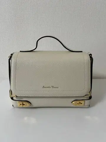 사만다 타바사 디럭스 아이보리 합성 피혁 숄더백