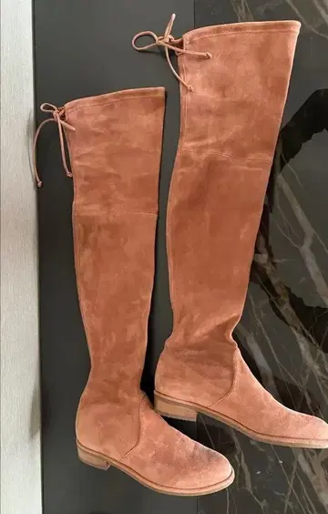 [컨디션 최상] 스튜어트 와이츠먼 니하이 부츠 핑크 베이지 37