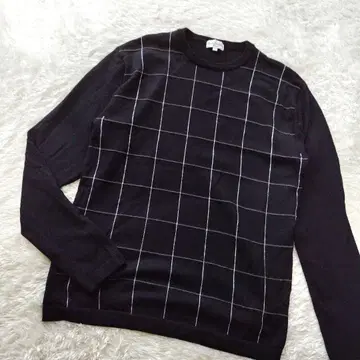 Paul Smith LONDON 체크 무늬 니트 스웨터 L 블랙