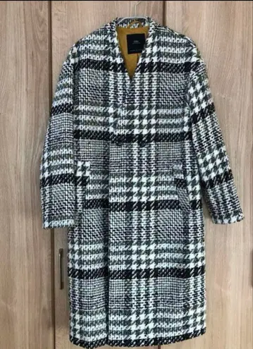 ZARA 체크 코트 M 사이즈