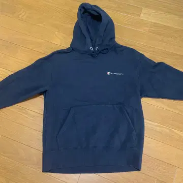 Champion] 후드티 긴팔 쭈리 원포인트 로고 자수 네이비
