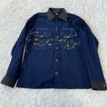 PIKINMEUP 피킹업 리메이크 가죽 절개 밀리터리 셔츠