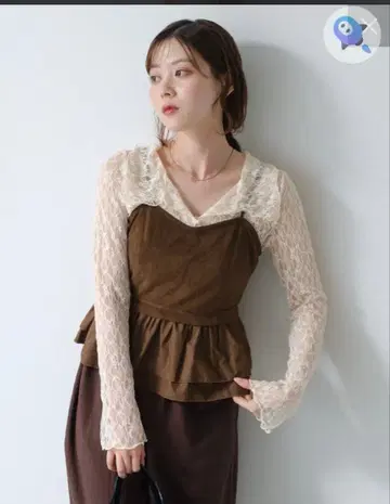 새상품 kastane 스웨이드 페플럼 뷔스티에