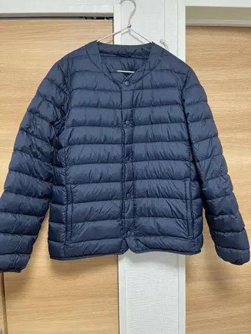 무인양품 다운 노카라 네이비 아우터 이너