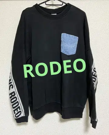 RODEO CROWNS 데님 포켓 맨투맨