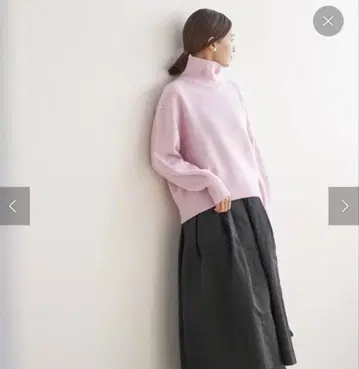 새상품급 IENA AQUA 하이넥 풀오버 핑크