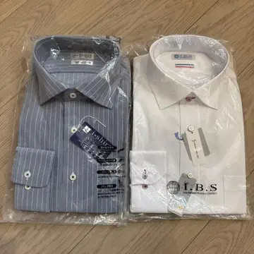I.B.S. 스트라이프 & 화이트 긴팔 셔츠 2장 세트