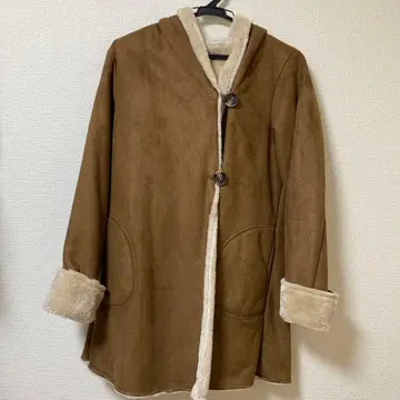 [ 003NEVERENDINGLAND ] 브라운 무스탕 코트 M