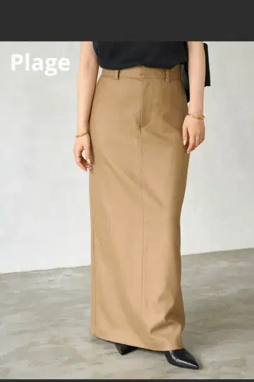 Plage R'IAM 삭소니 맥시 스커트 베이지 타이트 스커트 34