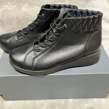 Miss kyouko 일본제 소가죽 레이스업 개더 부츠 23cm 4E