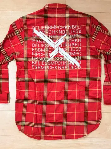 BUMP OF CHICKEN 플란넬 셔츠 빨간색 L 사이즈