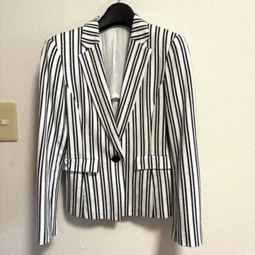ANAYI 스트라이프 테일러드 자켓 36