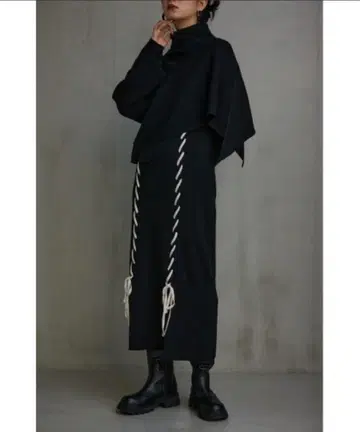 아즈르 AZUL BY MOUSSY 스티치 디자인 니트 롱 원피스