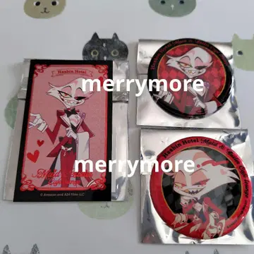 해즈빈 호텔 애니메이트 카페 엔젤 더스트 금박 카드 캔뱃지