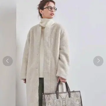 새상품급 UNITED ARROWS 보아 노카라 코트