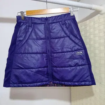 TISORA 퀼팅 스커트 보라색 리버서블