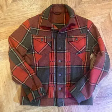울 혼방 체크 셔츠 자켓 이로코이 Iroquois 구제 의류 아메카지