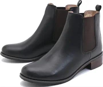 YOSUKE 요스케 블랙 가죽 사이드 고어 숏부츠