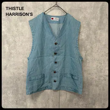 # THISTLE HARRISON'S 빈티지 데님 베스트 상의