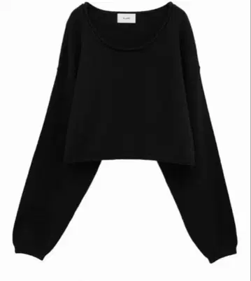 CLANE 롤넥 숏 니트탑