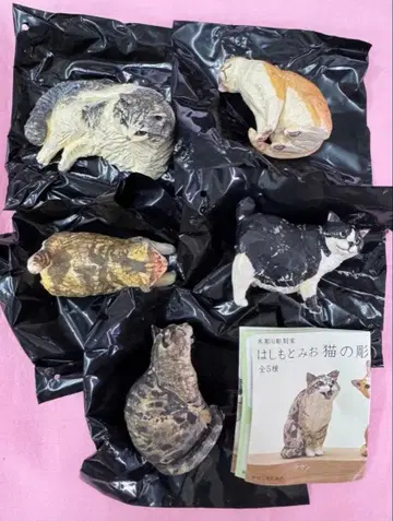 하시모토 미오 고양이 조각 2종 5개 세트 컴프