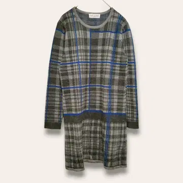 [잔니로 주디체] 니트 원피스 튜닉 체크 무늬 36