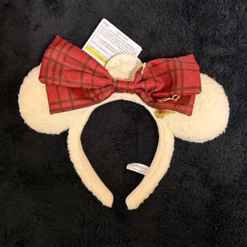 릴린린 머리띠 크리스마스2025 디즈니 리본 빨간색 화이트