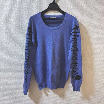 [ Y2K ] GHOST of HARLEM 파랑 보라색 긴팔 스웨터