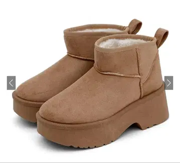 [ 미사용 새상품 ] GRL 무스탕 통굽 숏부츠 [zr1310] 카멜