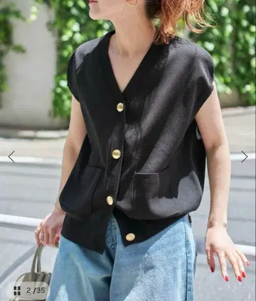 2025 Spickand span 워셔블 V넥 니트 베스트